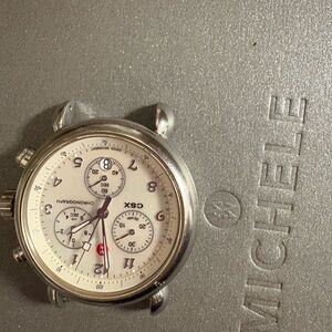 Michele mother pearl Stainless Steel chronograph Watch. Read description .